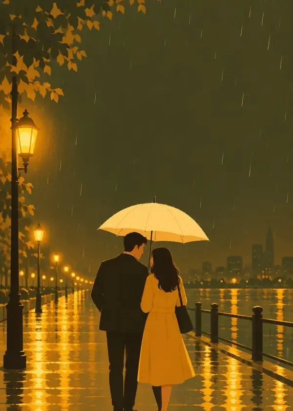 短剧 下雨天 竖版封面